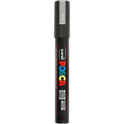 Produktbild von Uni-Ball uni POSCA PC-5M, Schwarz, Silber