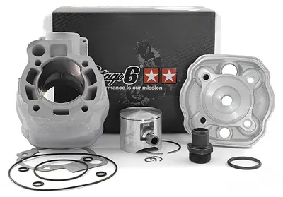Zdjęcie produktu dla Zestaw cylindra Stage6 Big Racing o pojemności 77 ccm, średnicy 50 mm, chłodzony cieczą, przeznaczony do Rieju MRT 50
