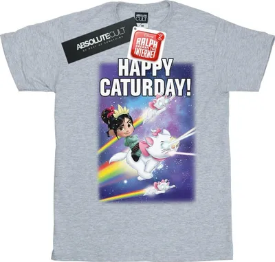 Produktbild von Disney - "Wreck It Ralph Happy Caturday" T-Shirt für Damen BI51690 (XXL) (Grau)