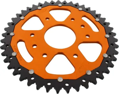 Obrázok produktu pre ZF ozubené koleso s rozstupom 45 zubov 520 oranžové čierne dvojité ZFD-890-45-ORG