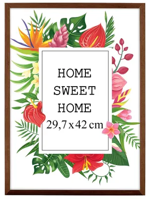 Obrázok produktu pre MG Design, rámček na obrázky Braun, formát A3 (29,7 x 42 cm) – vyrobený z prírodného dreva s akrylovým sklom, určený na zavesenie aj na postavenie, vhodný na fotografie, plagáty a puzzle
