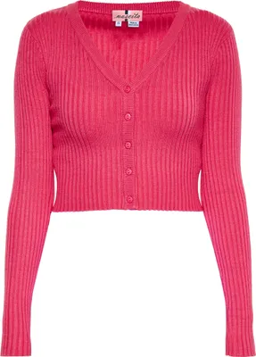 Produktbild von SWIRLY damen kurze strickjacke - pink, XL