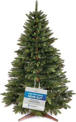 Produktbild von JUNG Künstlicher Weihnachtsbaum Künstlicher Spritzguss Weihnachtsbaum 220cm Tannenbaum Weihnachtsdeko, Edeltanne, Nordmanntanne Premium Edel