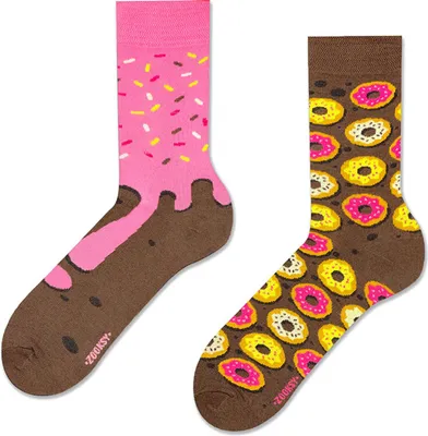 Zdjęcie produktu dla Skarpety męskie „Donuts”, rozmiar 41–46, kolorowe skarpety z zabawnym wzorem