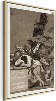 Produktbild von Italienischer Leinwand Leinwandbild - The Sleep of Reason Produces Monsters 80x120 cm Reproduktionen l-G-10056-b-a