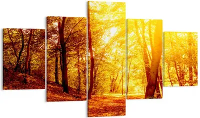 Produktbild von Bild auf Leinwand - Leinwandbild - Wald Baum Natur - 125x70cm - Wand Bild - Wanddeko - Wandbilder - Leinwanddruck - Bilder - Kunstdruck - Wanddekoration - Leinwand bilder - Wandkunst - EA125x70-3722