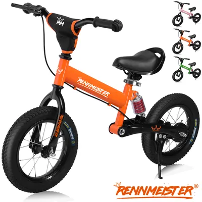 Productafbeelding van Laufrad Rennmeister® Kinderlaufrad, loopfiets voor kinderen, balansfiets, fiets, 12 inch, kleur: oranje