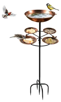 Produktbild von Vogelfutterstation mit 5 abnehmbaren Schalen für Garten und Balkon
