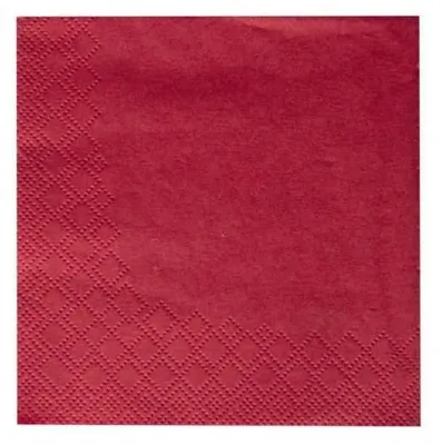 Produktbild von Cocktail-Servietten 3-lagig 1/4 Falz 24x24cm VE=250 Stück bordeaux