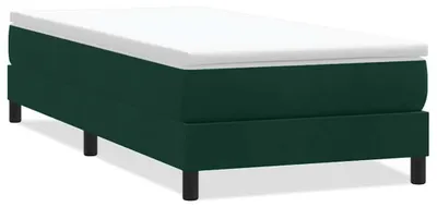 Produktbild von vidaXL Boxspringbett ohne Matratze Dunkelgrün 80x220 cm Samt