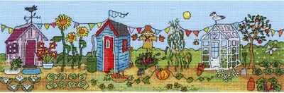 Produktbild von Bothy Threads Kreuzstich-Set "Kleingartenanlage Spaß", 37x12cm, XJR21, Zählmuster