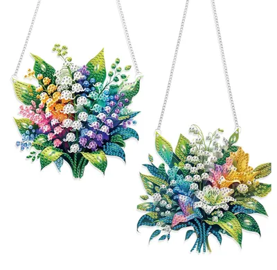 Immagine prodotto di Solidchoice - Set di 2 supporti per Diamond Painting con motivo floreale