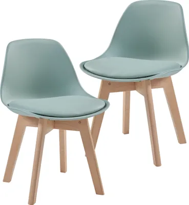 Produktbild von Kinderzimmerstuhl ‘Elvdal’ 2er Set gepolstert 56 x 38 x 33 cm Mintgrün