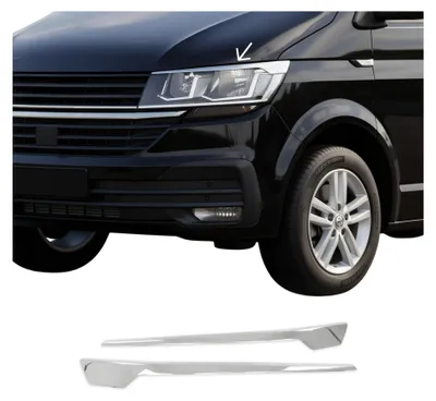 Image de Baguettes de Phare Avant pour VW T6.1 Transporter tout 2019-2024 inoxy chromé