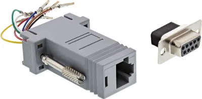 Image de InLine® 68889B Adaptateur, 9 broches Sub D prise femelle à RJ45 prise femelle