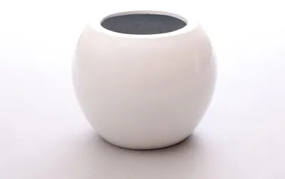 Produktbild von Elegant Einrichten | Pflanzkübel | Fiberglas | Ball | D40xH32cm | hochglanz weiß