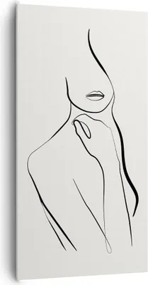 Produktbild von Bild auf Leinwand - Leinwandbild - Einteilig - Frau Skizze Zeichnung - 65x120cm - Wand Bild - Wanddeko - Wandbilder - Leinwanddruck - Bilder - Wanddekoration - Leinwand bilder - PA65x120-5045