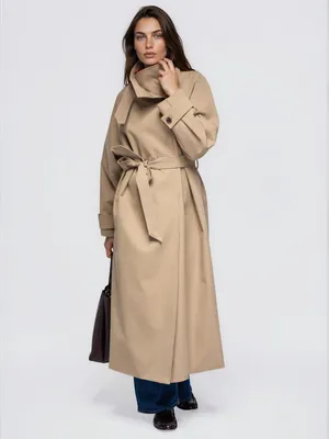 Produktbild von LARICA Trenchcoat Damen Loose Fit Minimalismus OW-CT-E0026 beige ONESIZE