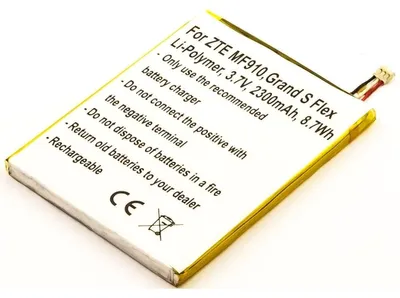 Produktbild von Akku für Zte Li3823T43P3h715345 Li-Pol 3,7 Volt 2300 mAh gelb.