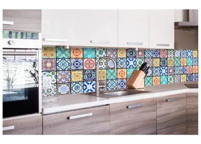 Produktbild von Küchenrückwand Folie selbstklebend AZULEJOS 260 x 60 cm - Klebefolie - Dekofolie - Spritzschutz für Küche -