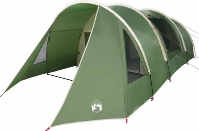 Image de Tente tunnel vidaXL 4 personnes avec toit vert et blanc 778 x 356 x 210 cm