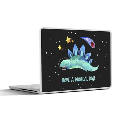 Produktbild von MuchoWow® Laptop Aufkleber Sticker Cover Zitate - Raum - 'Einen zauberhaften Tag' - Sprichwörter - Kind - Jungen - Mädchen - Kinder 36.5x27.5 cm - Laptop-Sticker