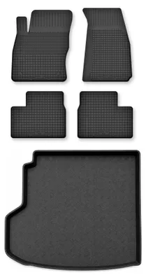 Produktbild von Gummimatten + Kofferraumwanne für Kia Ceed III 2020- (Kombi) – Schwarz, Semi-Universal, angepasst – Wielganizator Semi-Universal