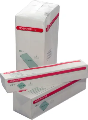 Produktbild von NOBA Nobatop 12 unsterile Vlieskompressen 6- lagig 200 Stück 10 x 20 cm