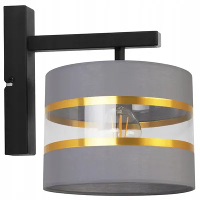 Produktbild von Elegante Wandleuchte Kinkiet Gold Lampenschirm 20 cm LED Modern