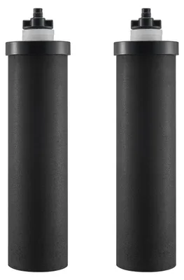 Image de Cartouches de rechange pour filtres à eau, cartouches de purification, cartouches de charbon actif, filtre à eau facile à remplacer, système de filtration par gravité, compatible avec la plupart des marques, lot de 2, noir
