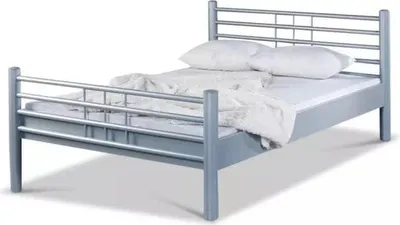 Produktbild von Metallbett Lea – 160 x 200 cm / silbergrau
