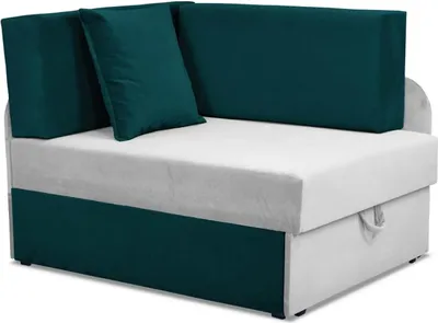 Produktbild von Family Meble Kindersofa Denis Duo Ecksofa mit Schlaffunktion Bettzeugbehälter 3 Schlaflängen Strapazierfähiges Material Schmutzabweisend (Trini 32/28)
