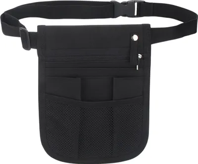 Produktbild von Gürteltasche, Taschen-Organizer mit Verstellbarem Gürtel, Tragbare Medizinische Werkzeugtasche für Krankenschwestern, Tierarzt, Gürteltasche (Schwarz)