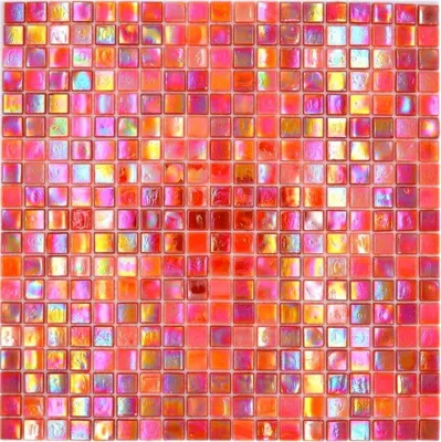 Produktbild von Mosaikfliese Glas rot Wandfliesen Badfliese Duschrückwand Fliesenspiegel MOS58-0902_f | 10 Mosaikmatten