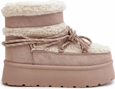 Produktbild von Damen Gefüttert Schneestiefel Isoliert Winterschuhe Stiefel Luria Beige Gr.41