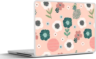 Produktbild von MuchoWow® Laptop Aufkleber Sticker Cover Muster - Blumen - Pflanzen 30x22 cm - Laptop-Sticker
