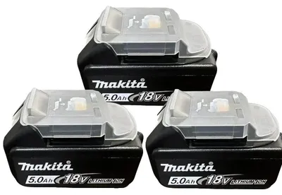 Image de Batterie pour outils électriques, 18V, lithium-ion, haute capacité, lot de 3, Makita, 5Ah