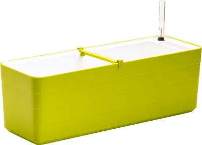 Immagine prodotto di PLASTIA s.r.o. Fioriera autoinnaffiante Berberis verde + bianco, 60 cm