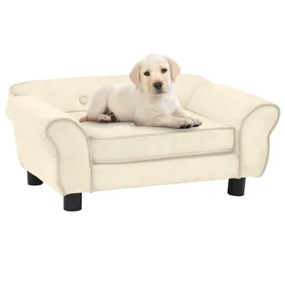 Produktbild von vidaXL Hundesofa Creme 72x45x30 cm Plüsch
