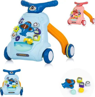 Immagine prodotto di Chipolino girello musica, palle, con diversi giocattoli blu