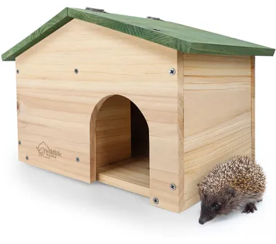 Immagine prodotto di Solidchoice - Rifugio per ricci resistente alle intemperie invernali, con base in legno e tetto a falde