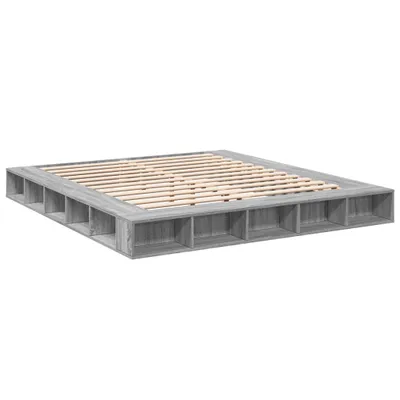 Produktbild von Bettgestell Grau Sonoma 200x200 cm Holzwerkstoff