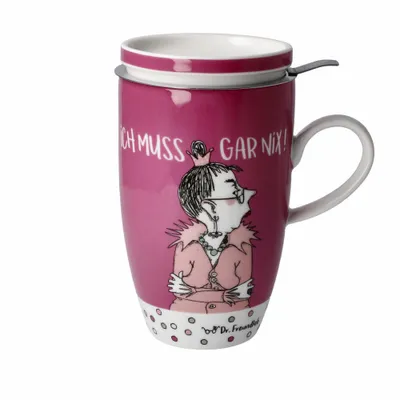 Produktbild von Goebel Freundlieb - Ich muss gar nix Teetasse mit Deckel und Sieb