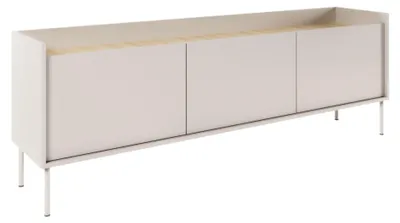 Image de Meuble TV Selsey, 175 cm, design moderne, en stratifié couleur taupe