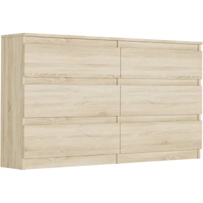 Obrázok produktu pre Komoda 140 cm, 6 zásuviek, skriňa FRAMIRE R-140, sonoma