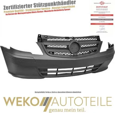 Produktbild von Stoßstange vorne passend für Mercedes Vito W639 Baujahr 10-14 keine Löcher pdc