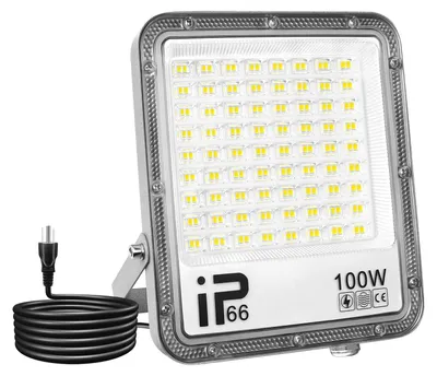 LED-Schijnwerfer 100W 10000lm IP66 kaltweiß mit Stecker