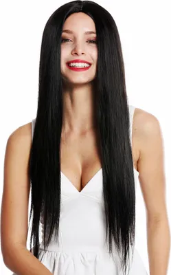 Produktbild von WIG ME UP Perücke lang glatt Mittelscheitel Schwarz K9293L-2