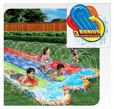Produktbild von Wasserrutsche mit drei Rennbahnen