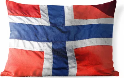 Produktbild von MuchoWow® Outdoor Kissen - Die norwegische Flagge - 50x30 cm - Wetterfest - Lounge Kissen - Sofa kissen - Wohnzimmer Dekoration